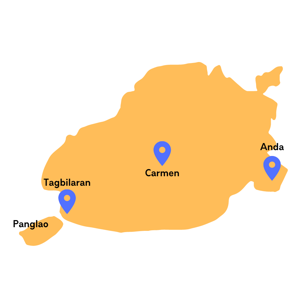 Carte - Bohol, Philippines - PandaManta - Blog voyage