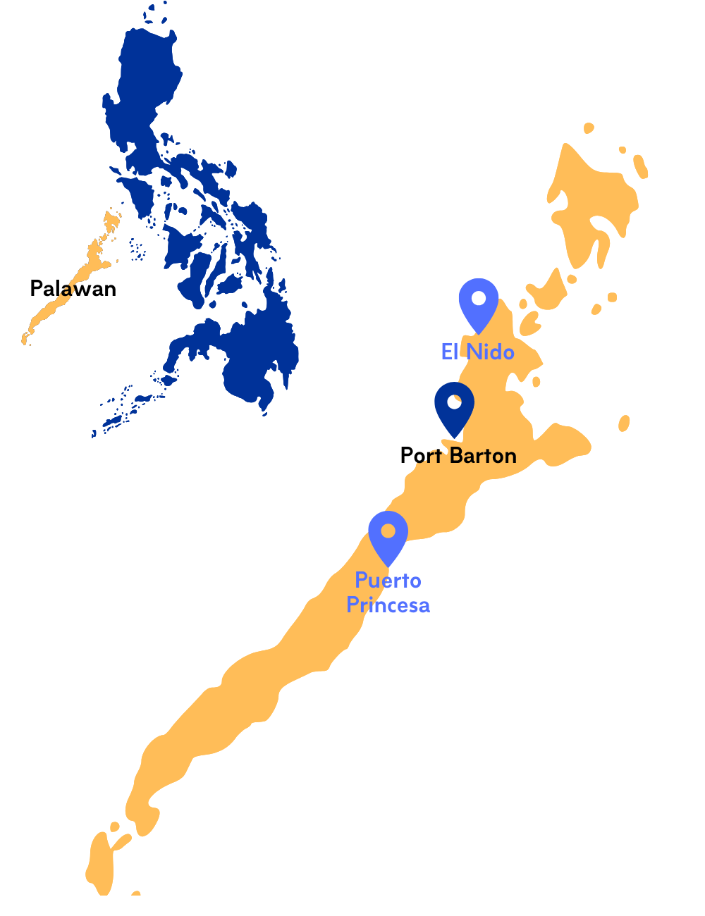 Carte - Où est Port Barton, Palawan, Philippines - PandaManta - Blog voyage