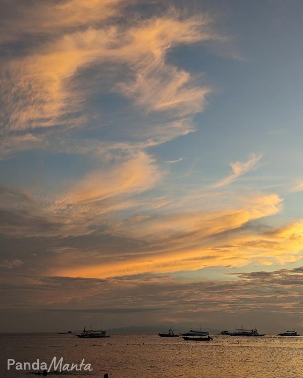 Coucher de soleil à Alona Beach, Panglao, Bohol, Philippines