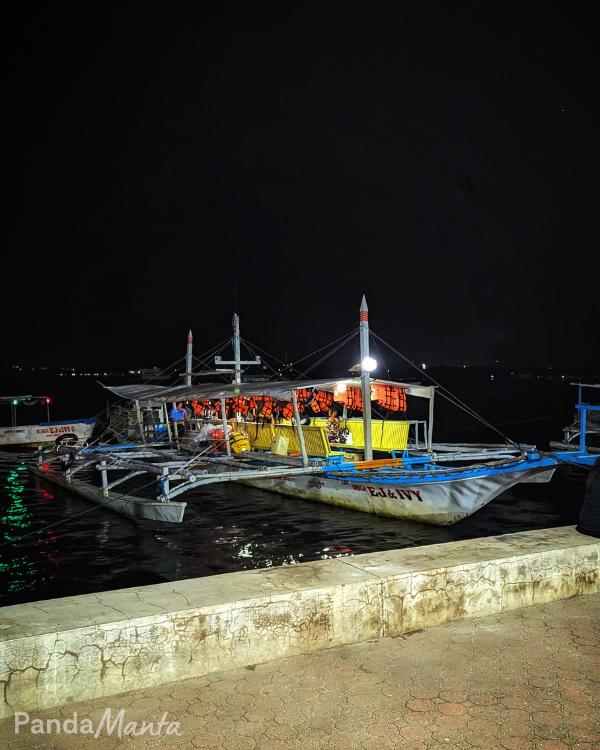 Bateau à quai - Croisière aux lucioles à Puerto Princesa, Palawan, Philippines