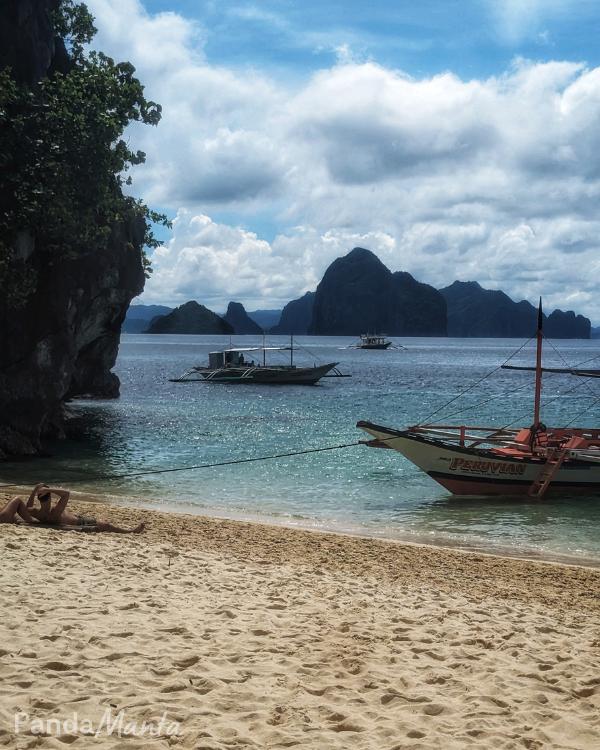 Plage d'island hopping à El Nido, Philippines