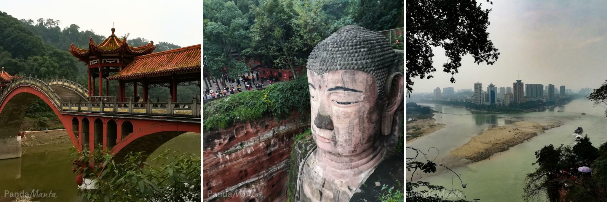 Balade autour du bouddha géant de Leshan en Chine