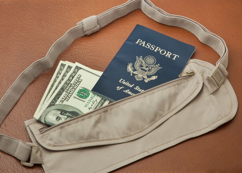 Ceinture cache-billet et passeport