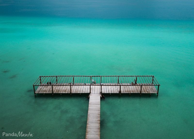 Balneario municipal à Bacalar au Mexique