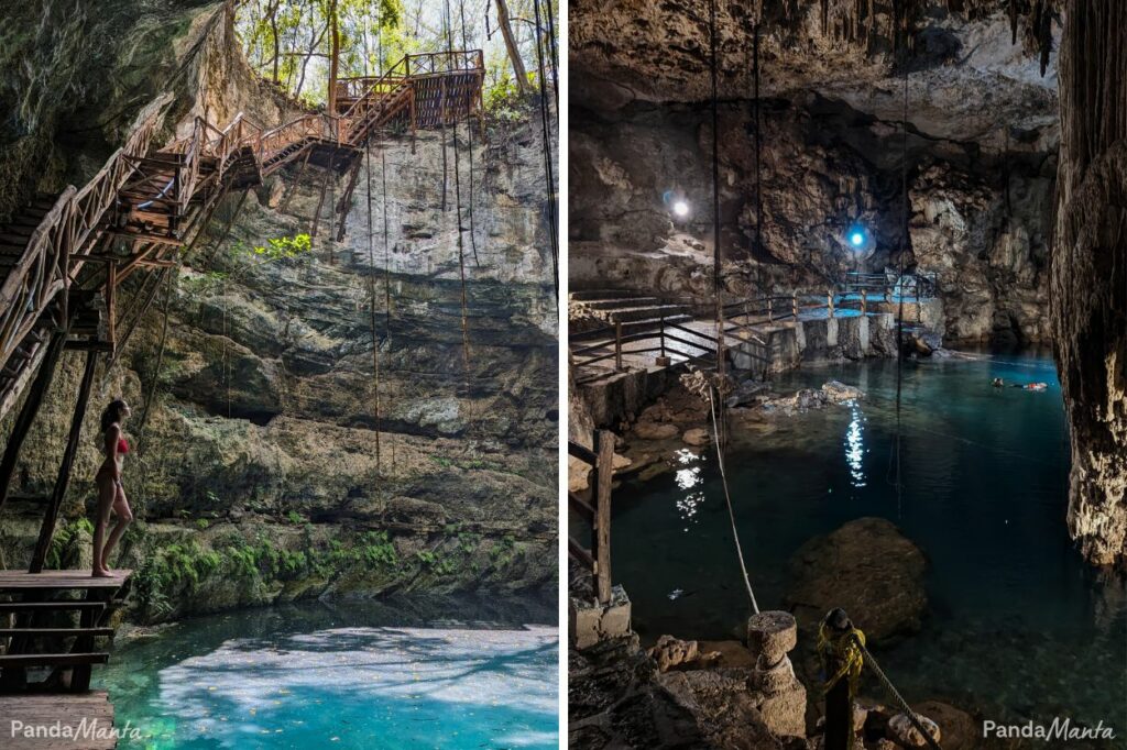 Cenote Uayma-Ha et cenote du parc Xkeken au Mexique