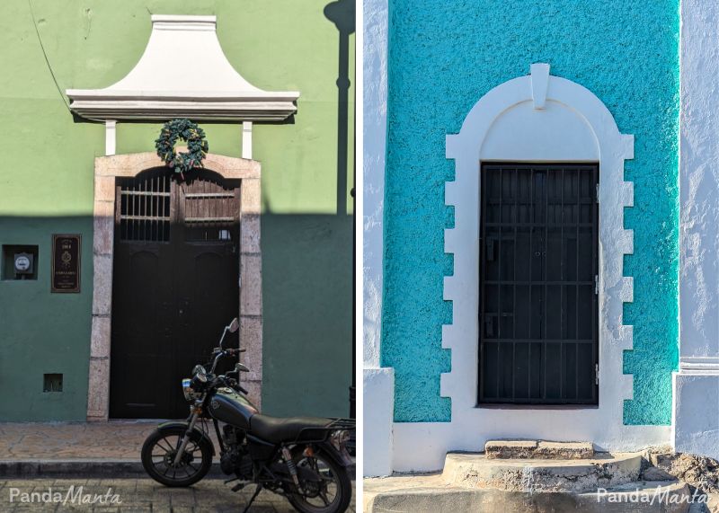 Murs et portes colorées à Valladolid au Mexique