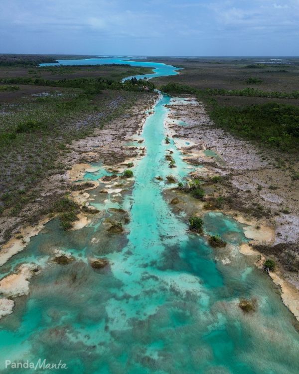 Rivière de Los Rapidos de Bacalar au Mexique