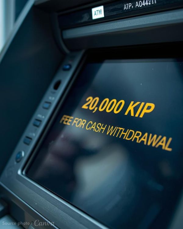 Frais de retrait de 20.000 kips au distributeur - PandaManta - Blog voyage