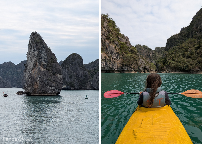 Kayak dans la baie de Lan Ha - PandaManta - Blog voyage